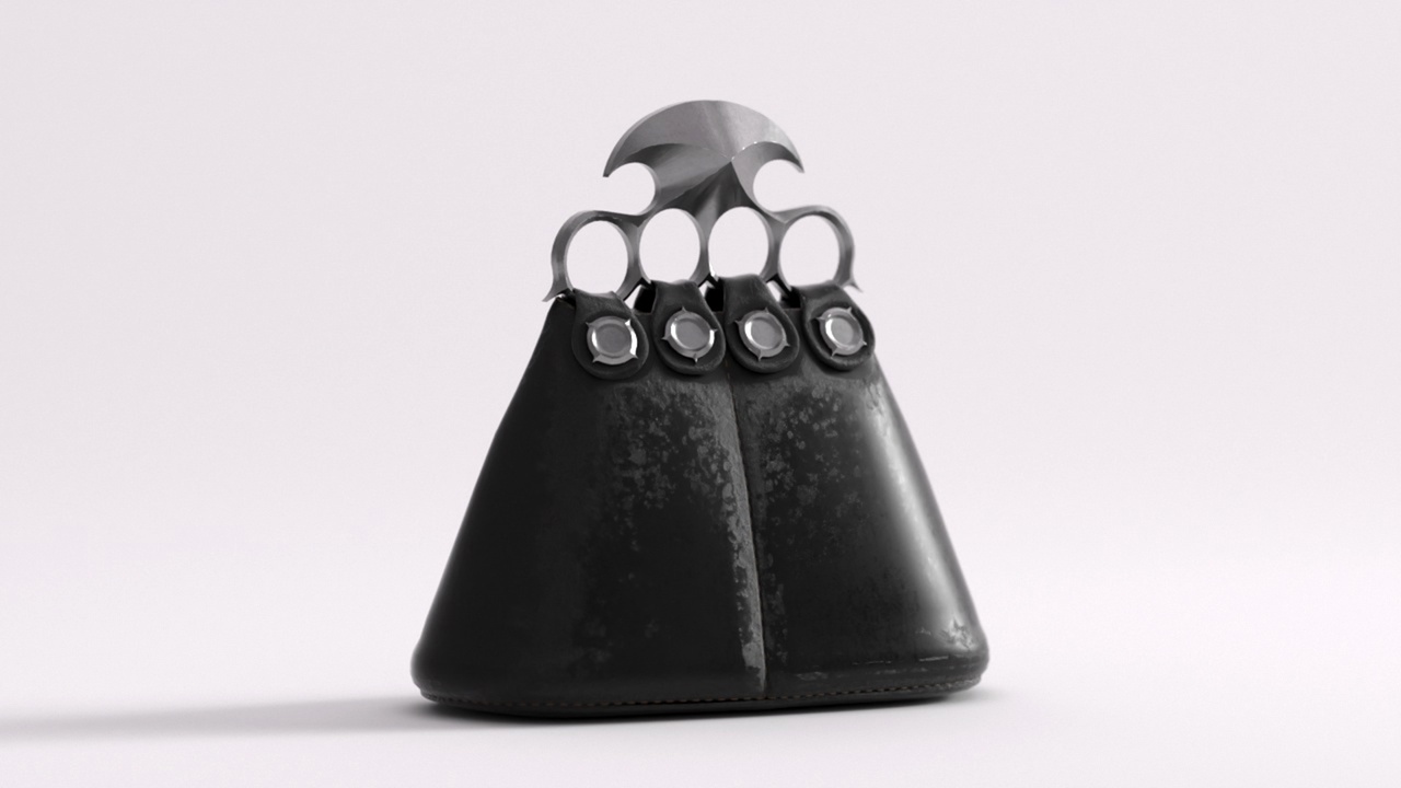 Media 1 for listing Knuckles leather handbag