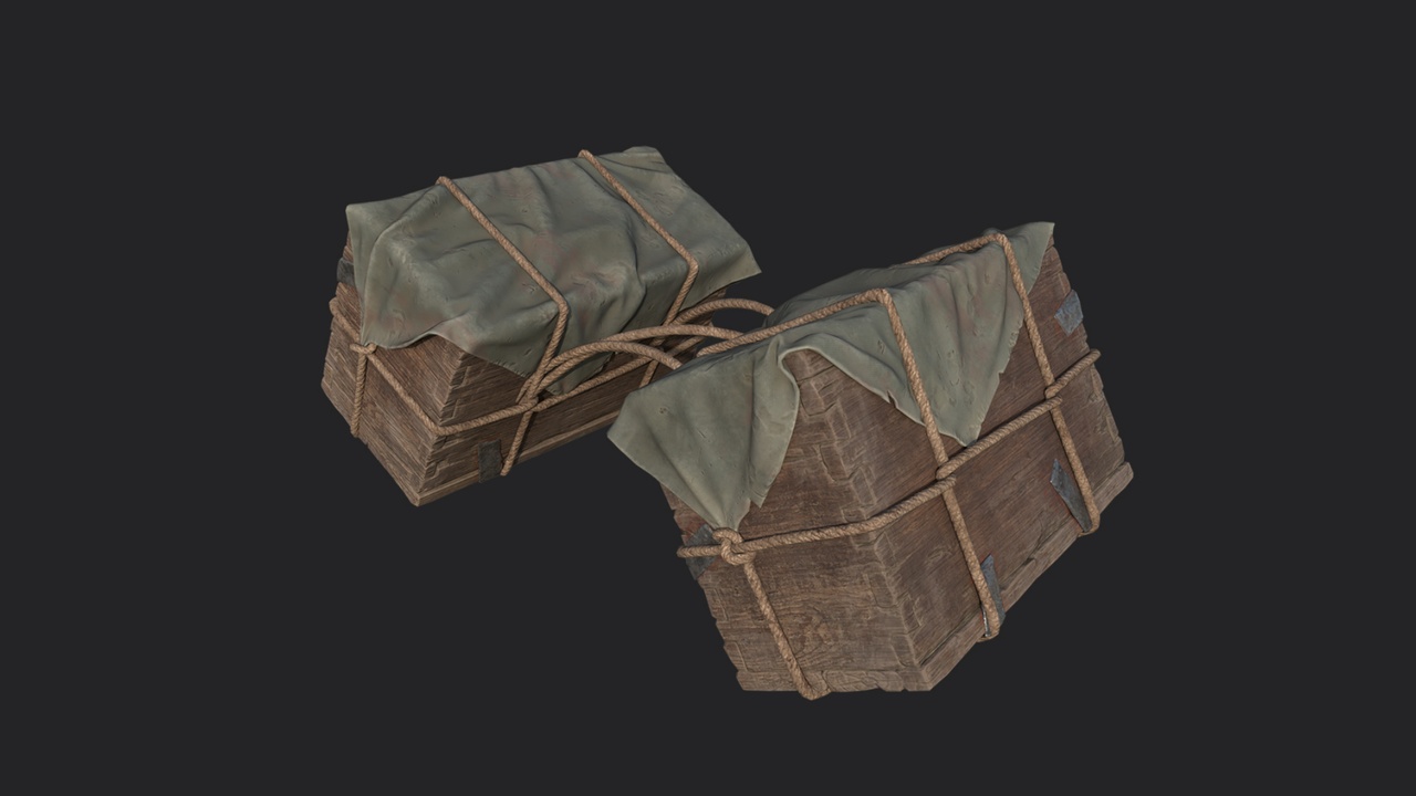 Media 1 for listing PBR High Precision MedievalWooden box