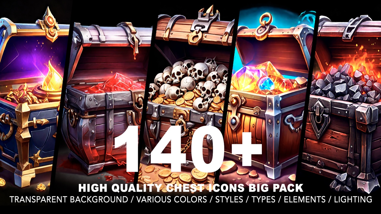 Media 1 for listing 140+ CHEST ICONS