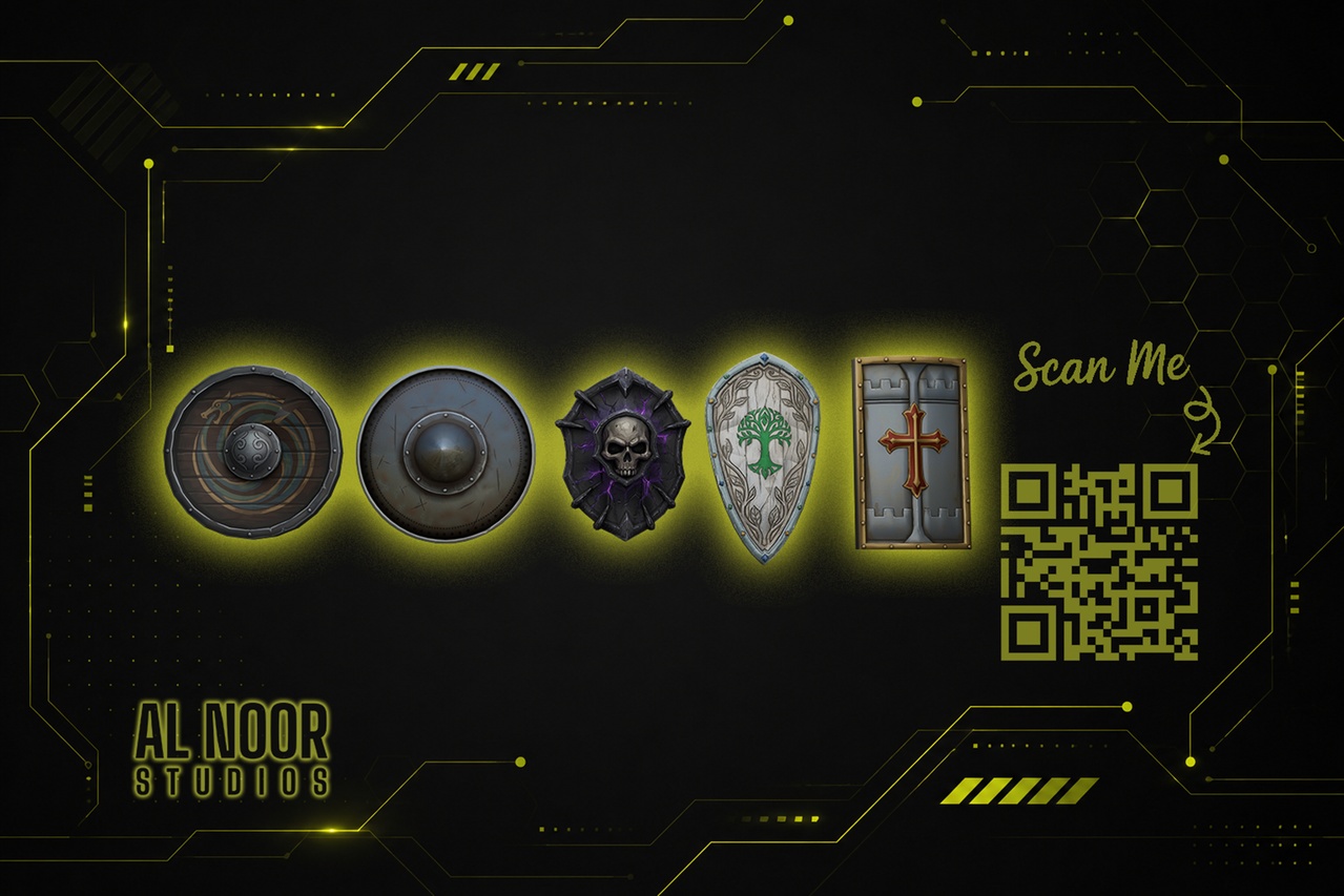 Media 1 for listing Fantasy Shields Pack - Stylized Medieval Shield Collection