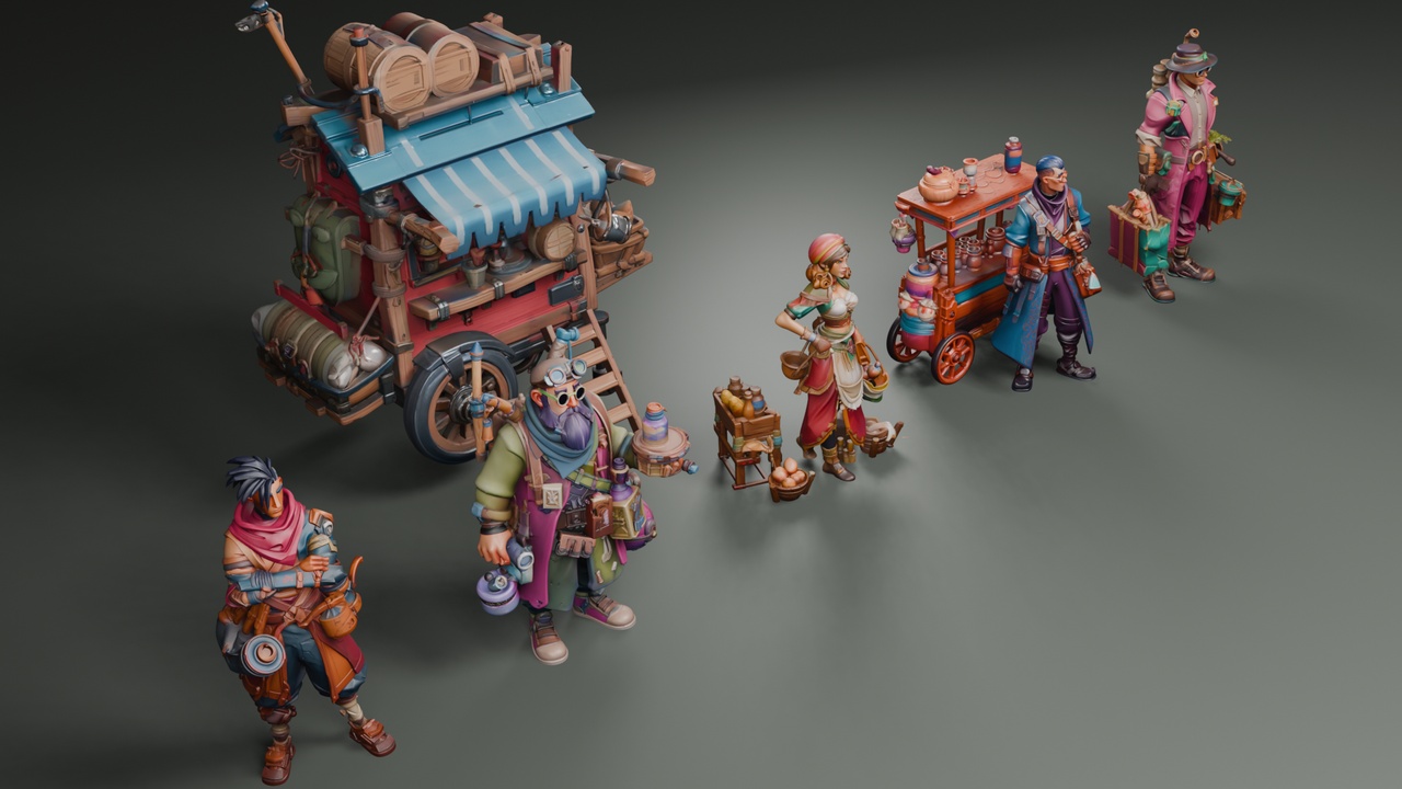 Media 1 for listing Stylized Wizards (LowPoly)🧙♂️