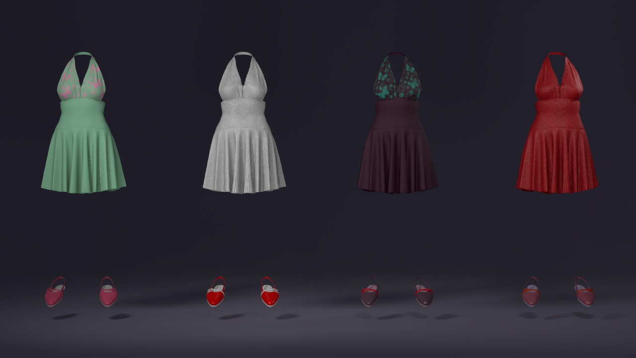 Media 1 for listing MetaOutfits – Party Wear – Classic Female Outfit