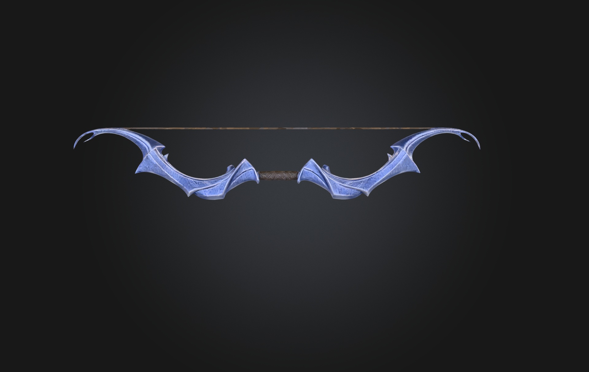 Twin Crescent Shadow Bow – Stylized Fantasy Weapon (FBX / GLB) | Fab