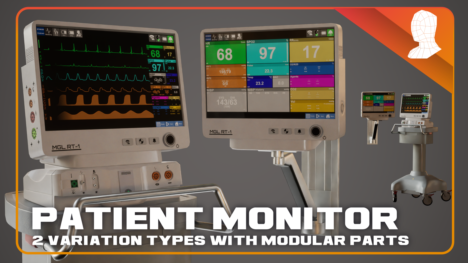 Patient/Vital Signs Monitor - PBR Game Ready | Fab