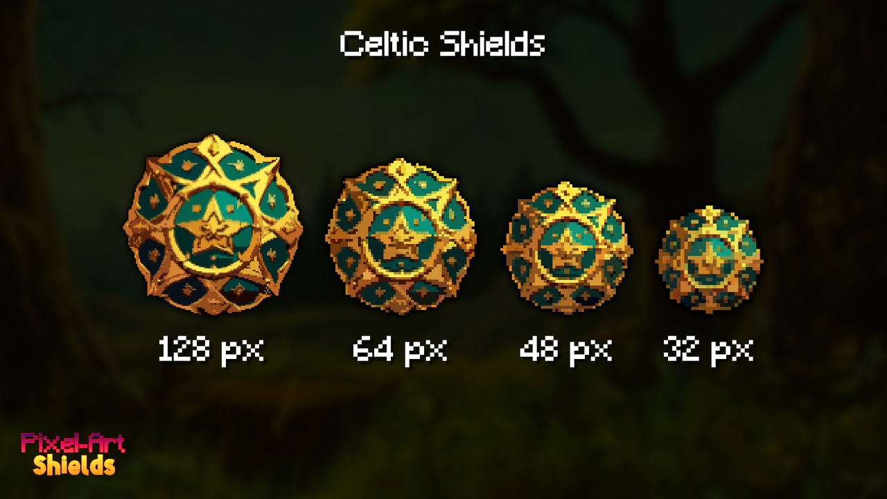 Media 1 for listing Pixel-Art Shields