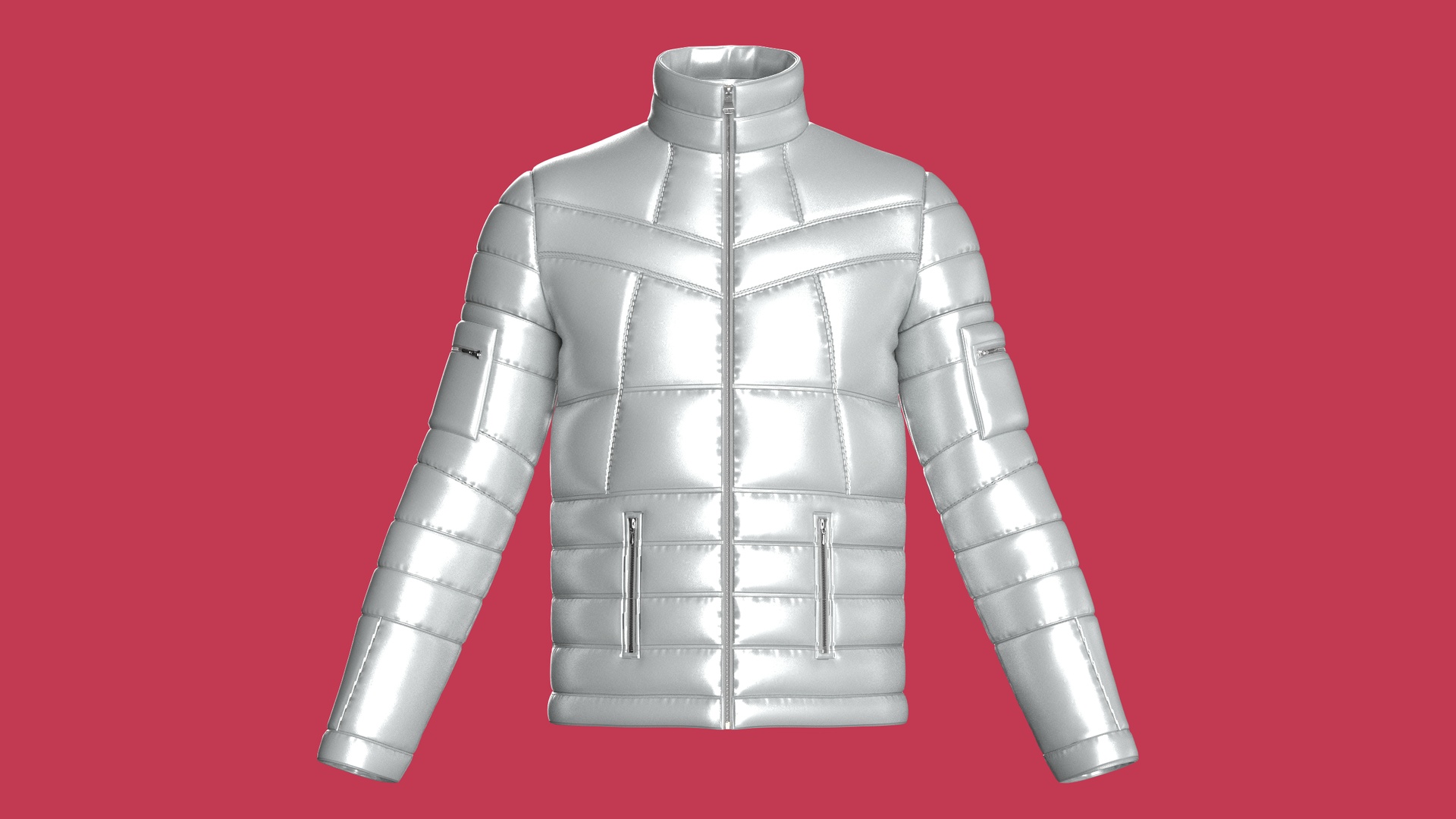 Media 1 for listing Men Shield Puffer Jacket | High Poly