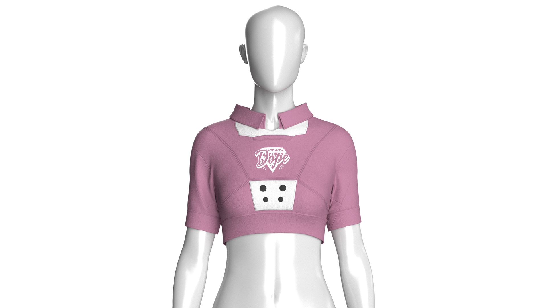 Media 1 for listing Girls Diamond Graphic Crop Top | High Poly