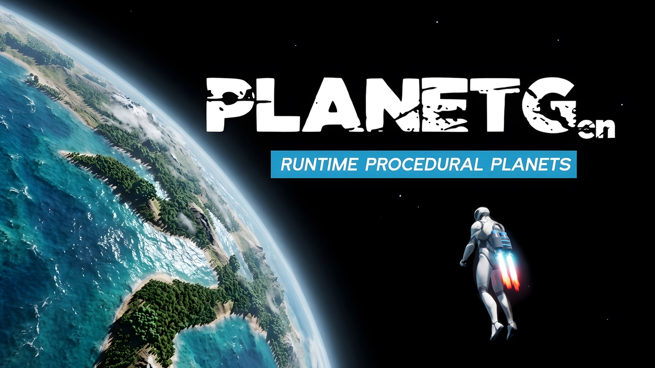 Media 1 for listing PlanetGen — Walkable Procedural Planet | Gravity | Streaming | Foliage | UE5