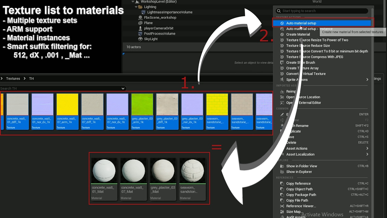 Media 1 for listing Auto material setup