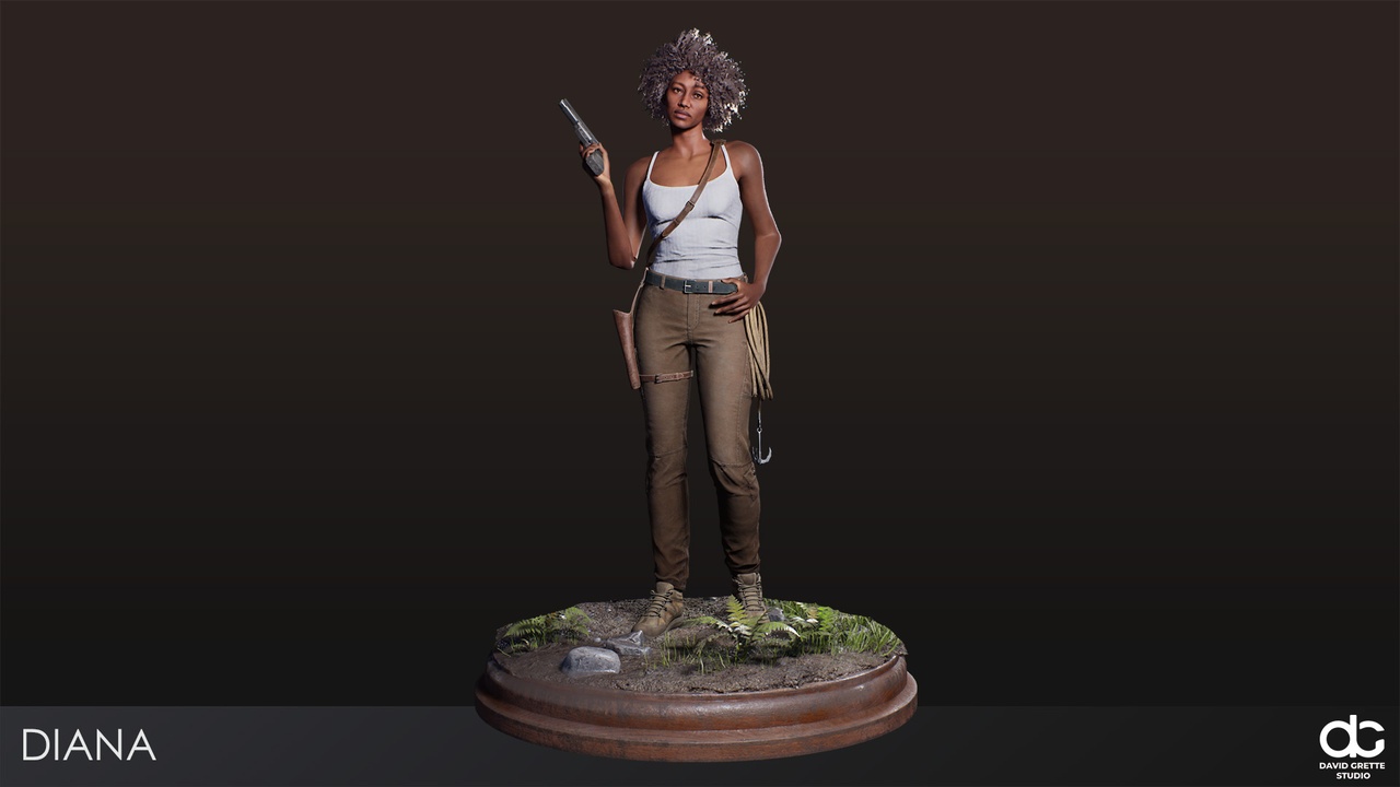 Adventure Character Diana - Survival Survivor Action RPG Shooter Woman Girl 제품 등록을 위한 미디어 1개