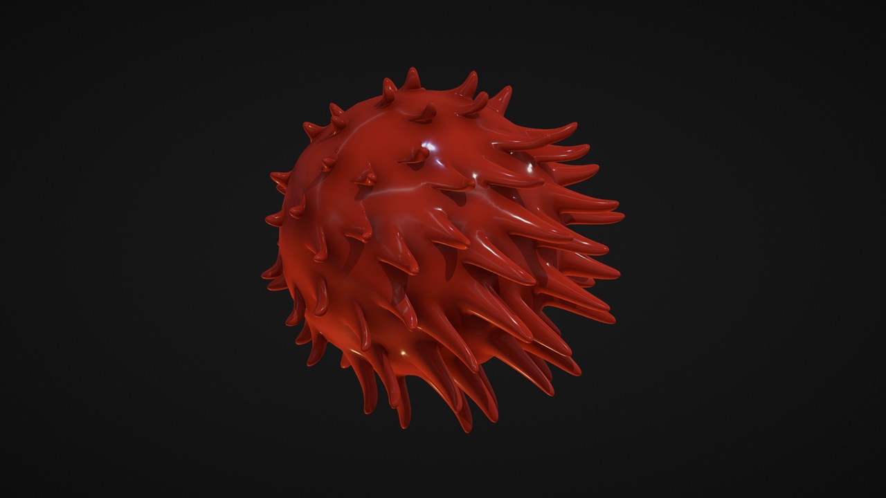 Media 1 for listing Organic Spiky Blob Abstract