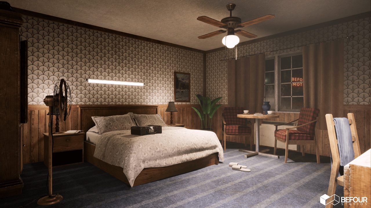 Media 1 for listing Motel Room Interior Environment - Unity (Hotel, Level, Realistic)