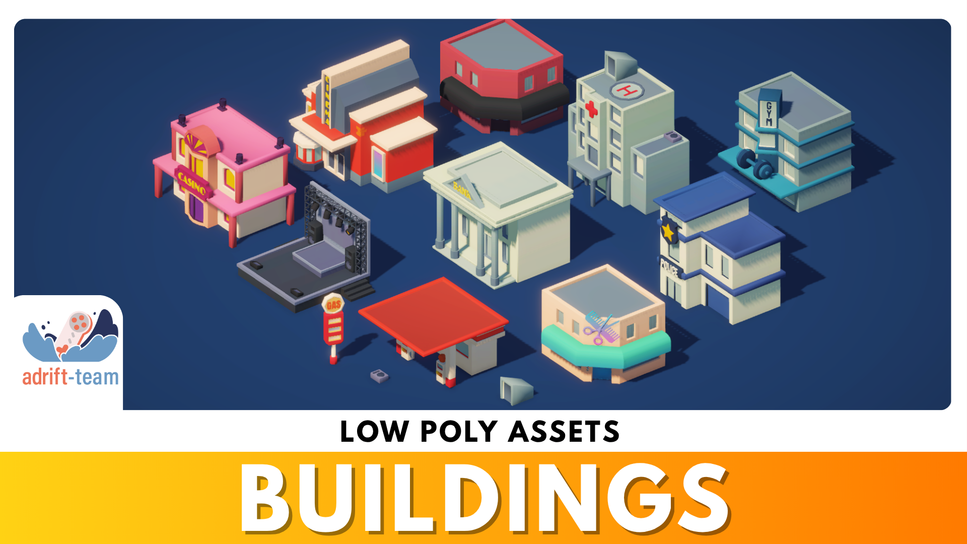 City Buildings Pack - Low Poly Assets | Fab