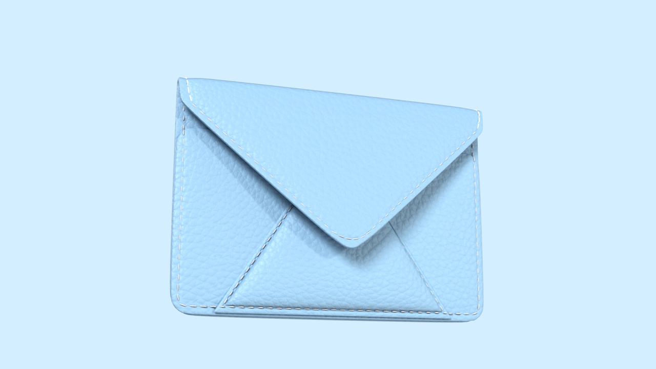 Media 1 for listing Premium Envelope Clutch Bag with Leather Texture and Stitch