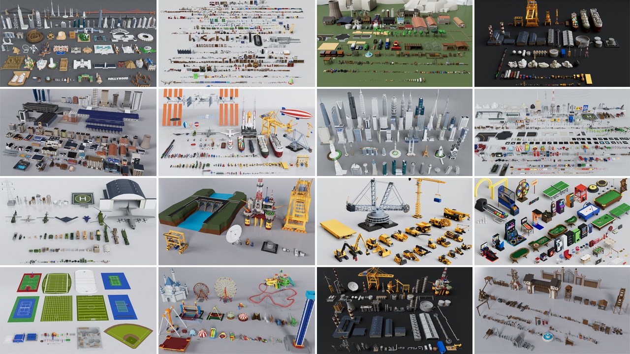 Media 1 for listing Realistic City Bundle Mega Pack Collection
