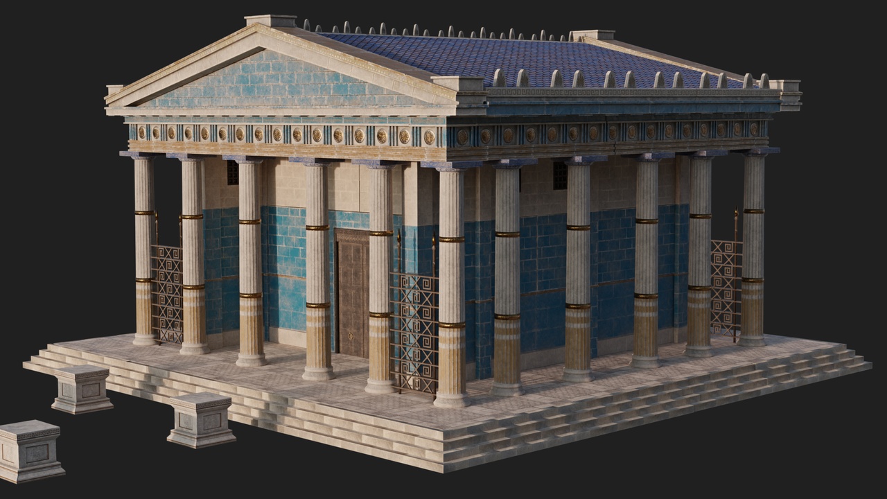 Media 1 for listing Greek Roman Stylized Temple Modular Kit