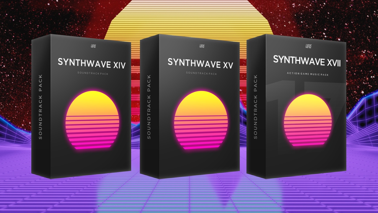 Media 1 for listing Synthwave Bundle Vol. 5 - Game Music Packs - Retro, VGM, Arcade, 80s, Retrowave