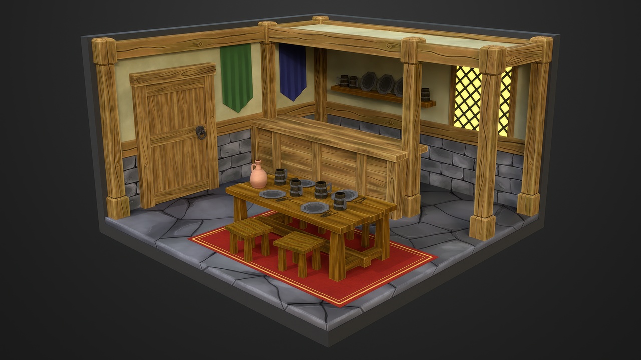 Media 1 for listing Low Poly Medieval Tavern