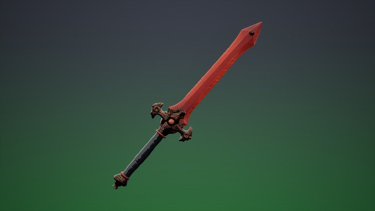 Media 1 for listing Stylized DEMON Sword - Halloween Edition