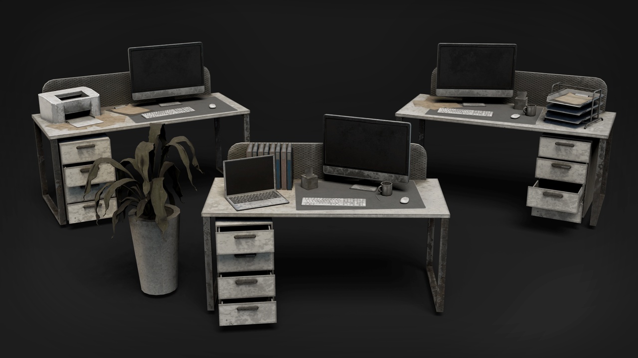 Media 1 for listing Modern Abandoned Office - Furniture & Props