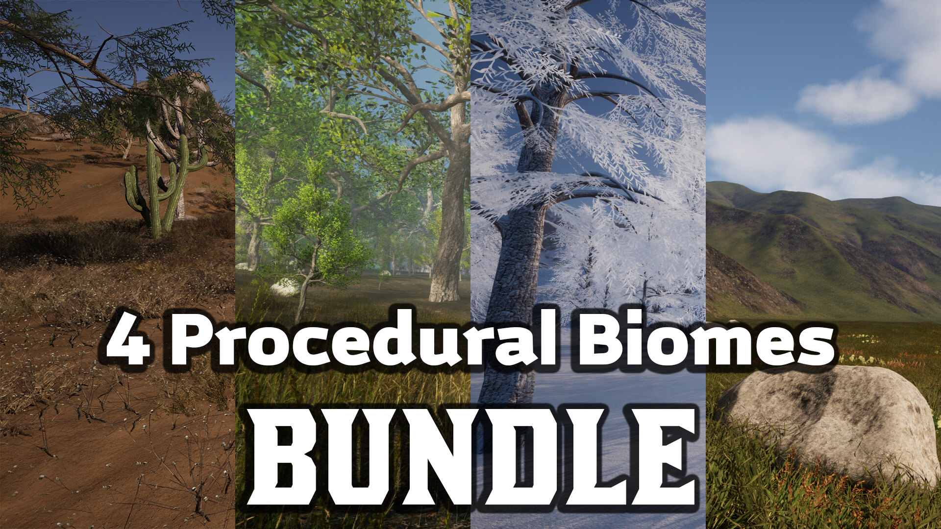 4 Procedural Biomes Bundle | Fab