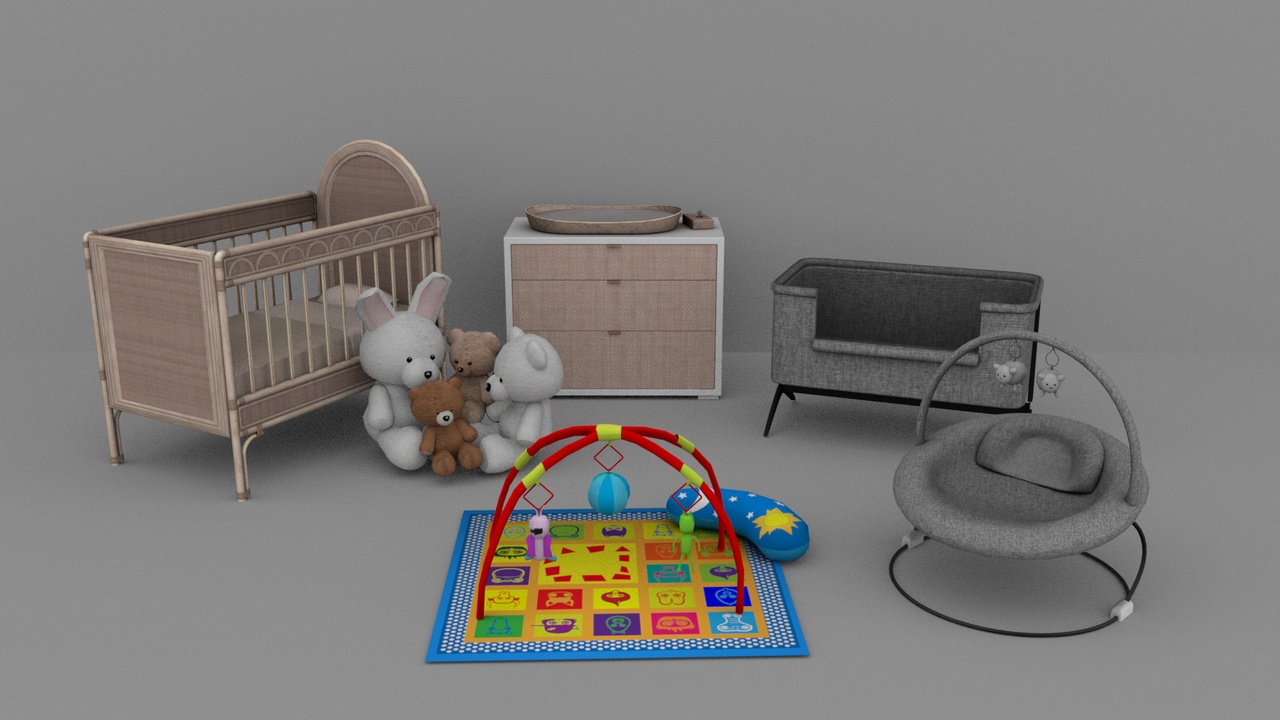 Media 1 for listing Baby Nursery Room Assets Pack