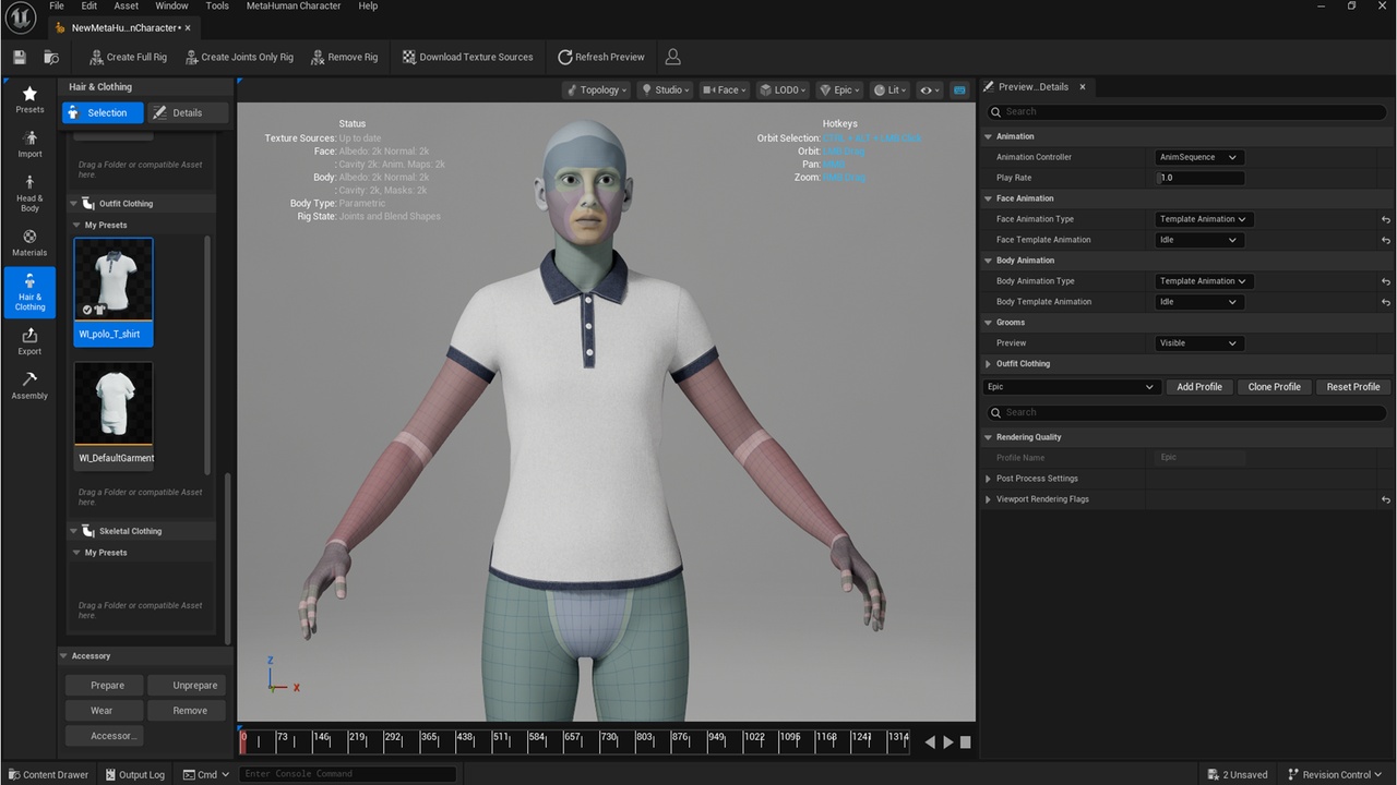 Media 1 for listing Polo T-Shirt for Metahuman 2 - MHPKG