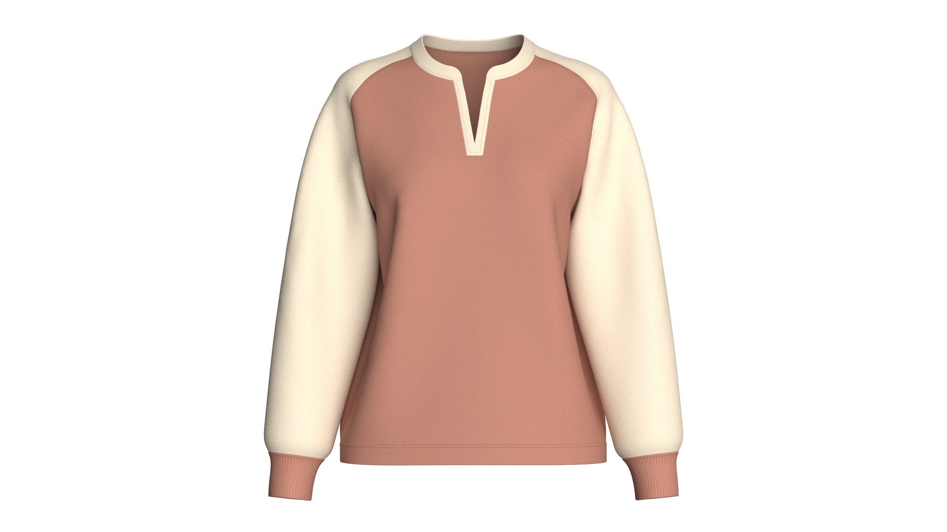 Media 1 for listing Girls Raglan Split Neck Sweatshirt | High Poly