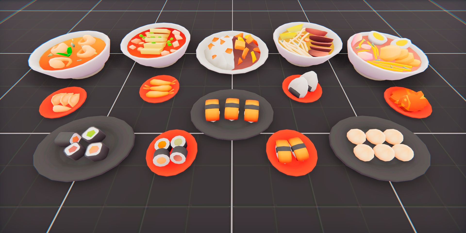 Media 1 for listing Stylized Asian Food - Lowpoly Culinary Pack