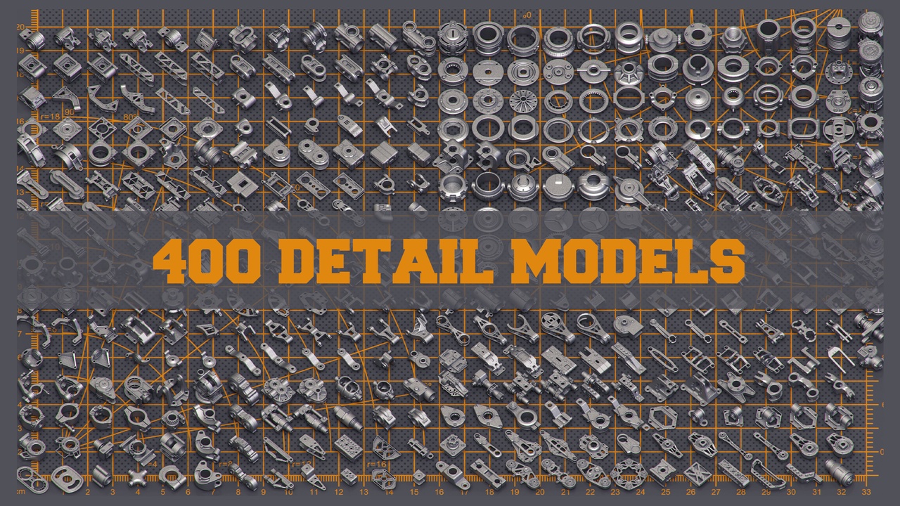 Media 1 for listing Sci-Fi Mech Kitbash Megapack