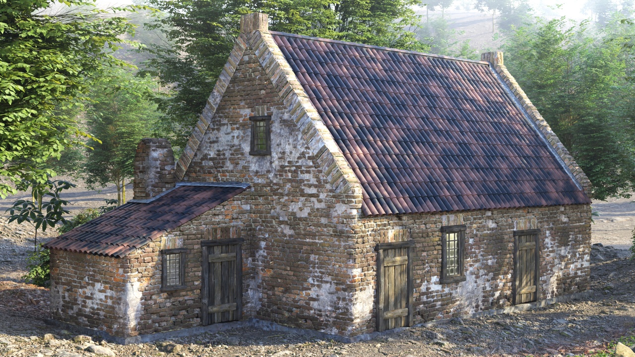 Media 1 for listing Rudimentary Brick House - Detailed Architectural Asset