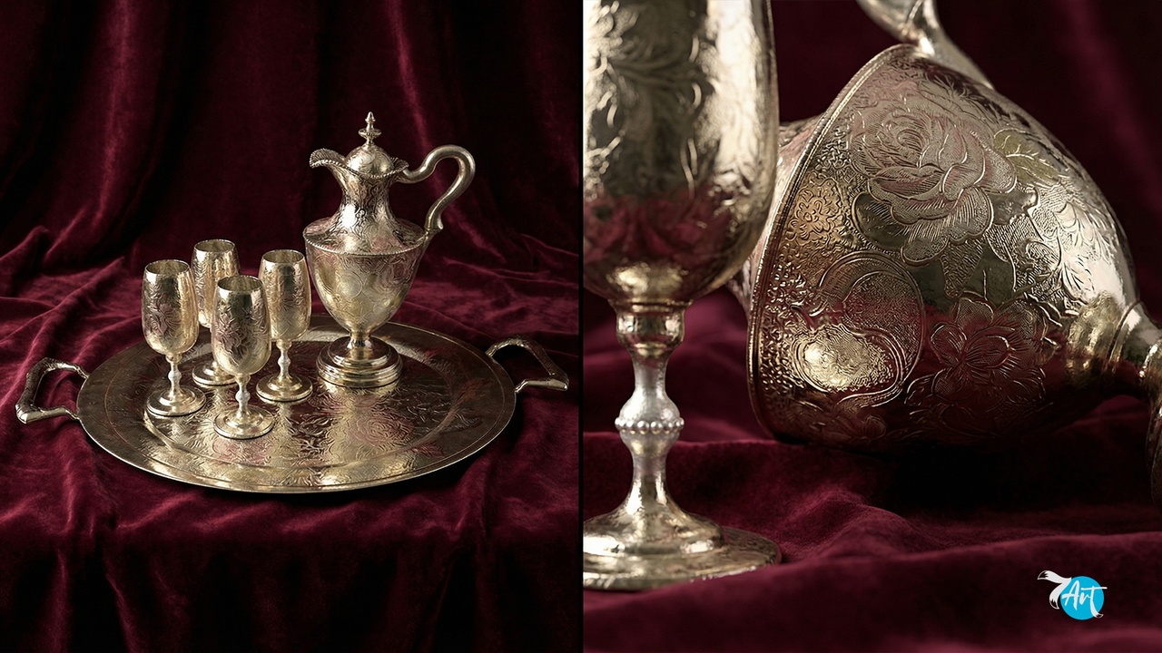 Media 1 for listing Vintage Silver Beverage Set