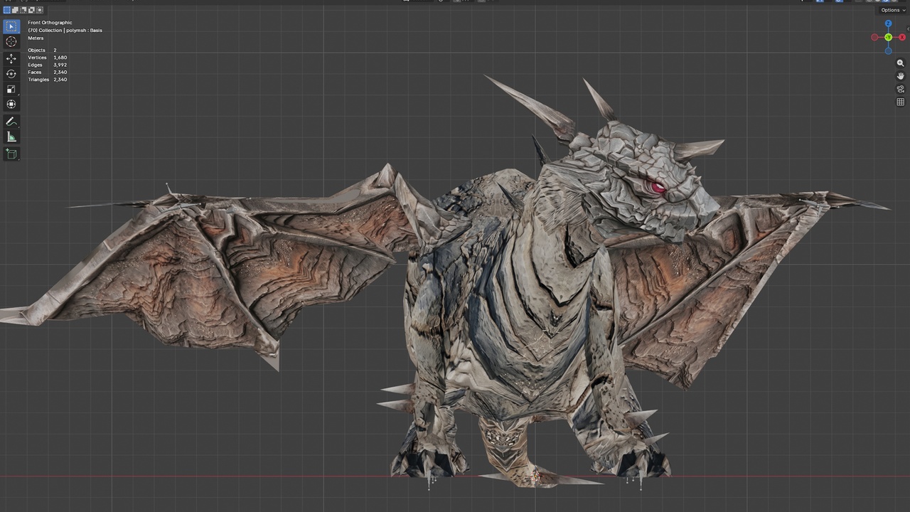 Media 1 for listing Stonereaver Dragon - Armored Stone Guardian