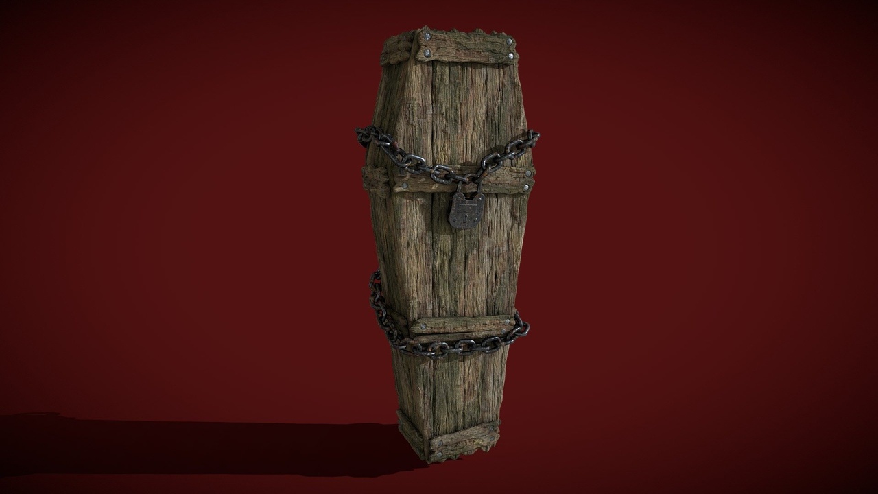 Media 1 for listing Old Chained Coffin
