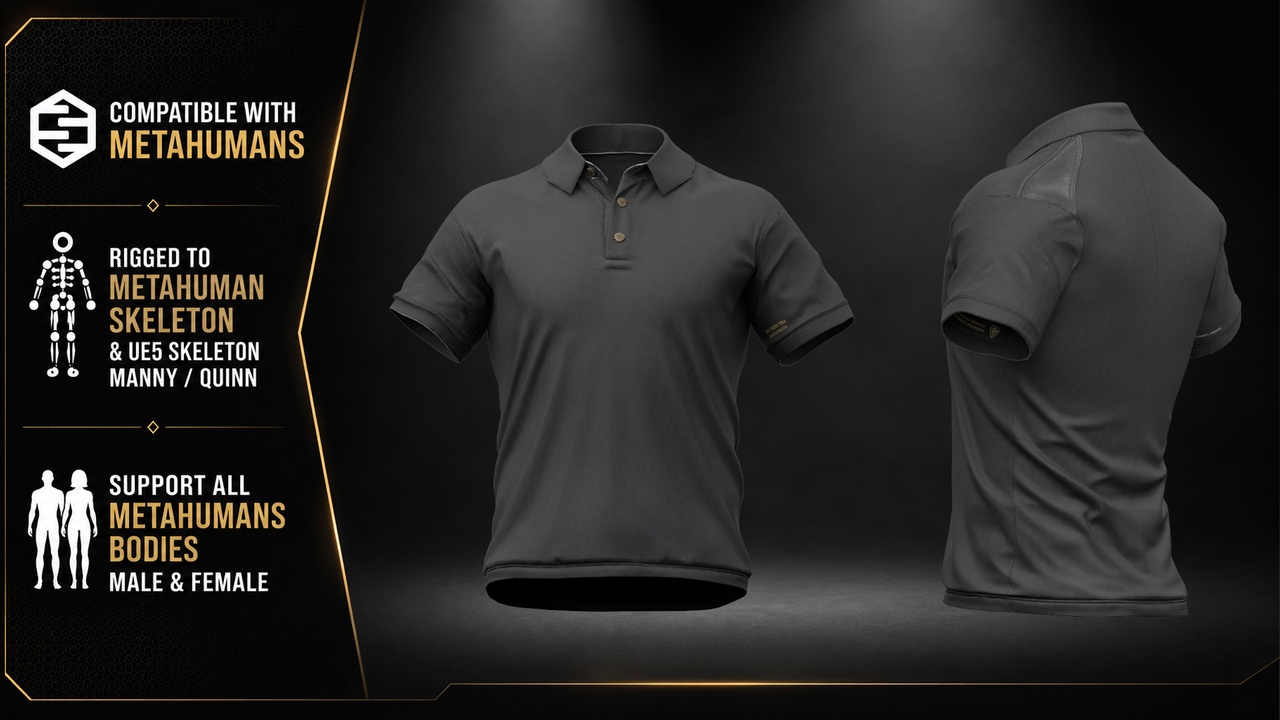 Media 1 for listing Police Polo Shirt β MetaHuman