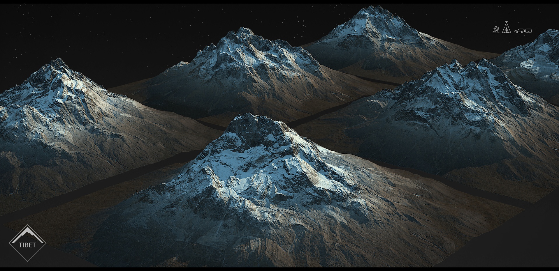 Media 1 for listing Himalayan mountains Pack - 6 Gameready Meshes