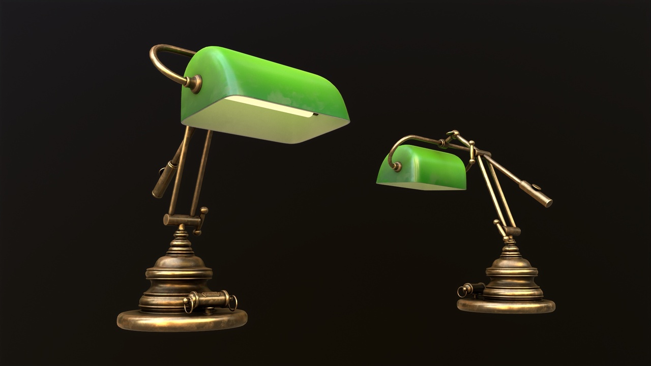 Media 1 for listing Vintage Banker Lamp