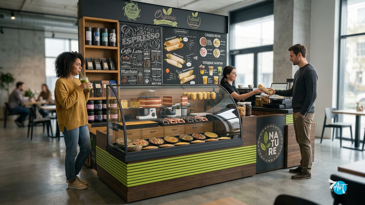 Media 1 for listing Coffee Shop 3D Model – Fully Detailed Café Stand