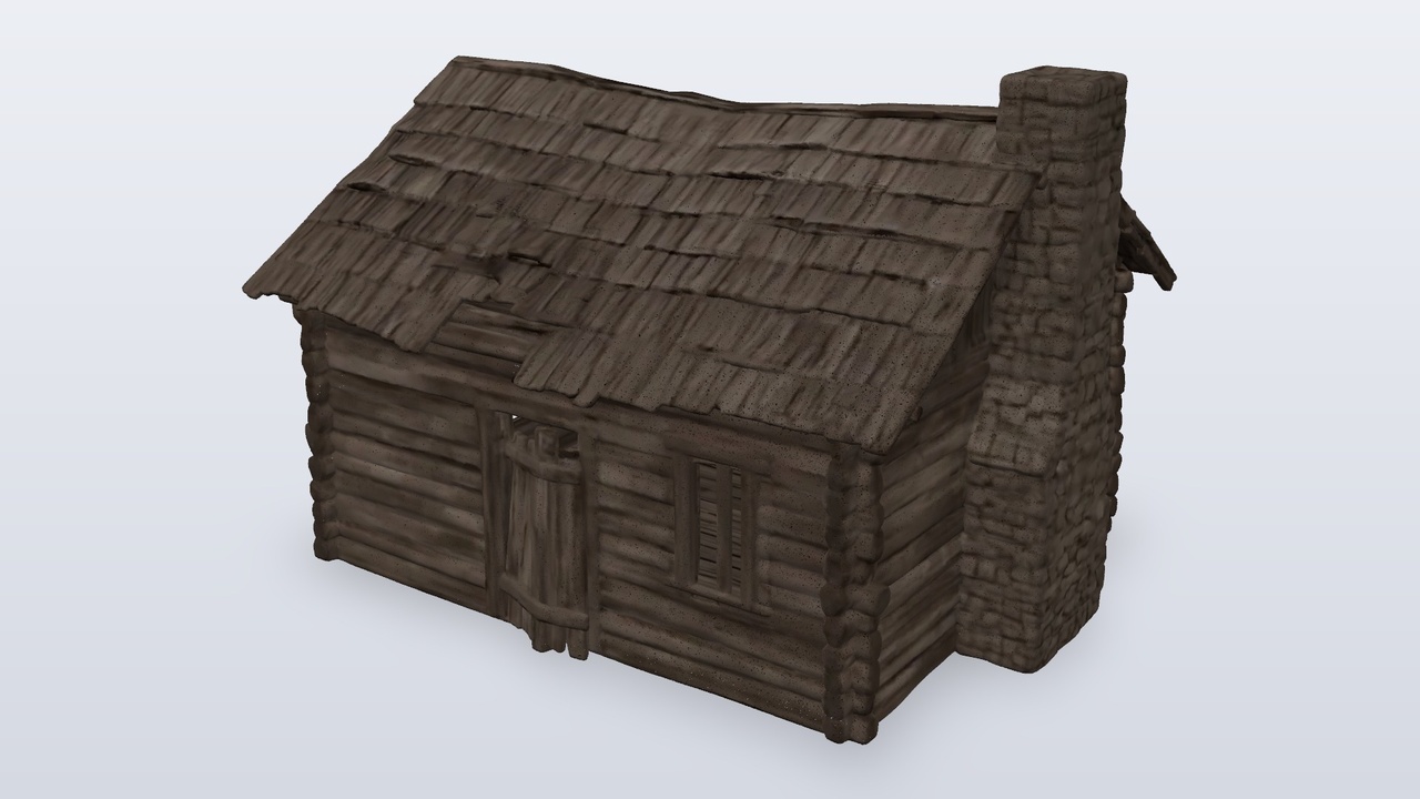 Media 1 for listing Abandoned Wooden Log Cabin