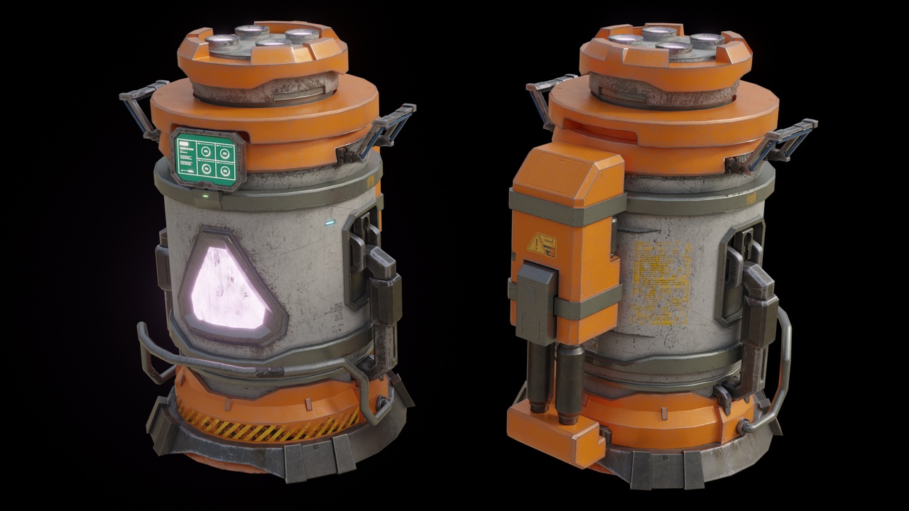 Media 1 for listing SciFi Device - Damaged - Barrel - Container - GameReady - Prop Asset