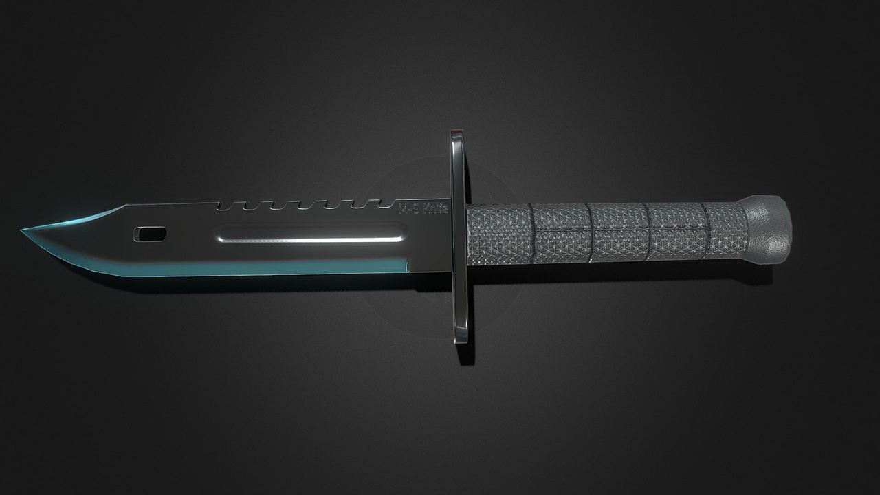 Media 1 for listing M9 Knife (Low-Poly Game Asset)