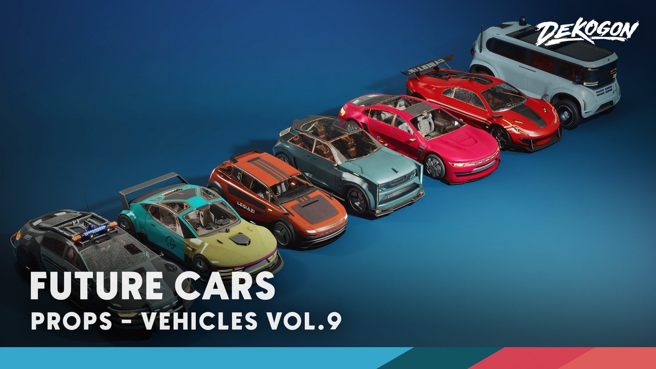 商品 Vehicles VOL.9- Future Cars (Low Poly) 的媒体 1