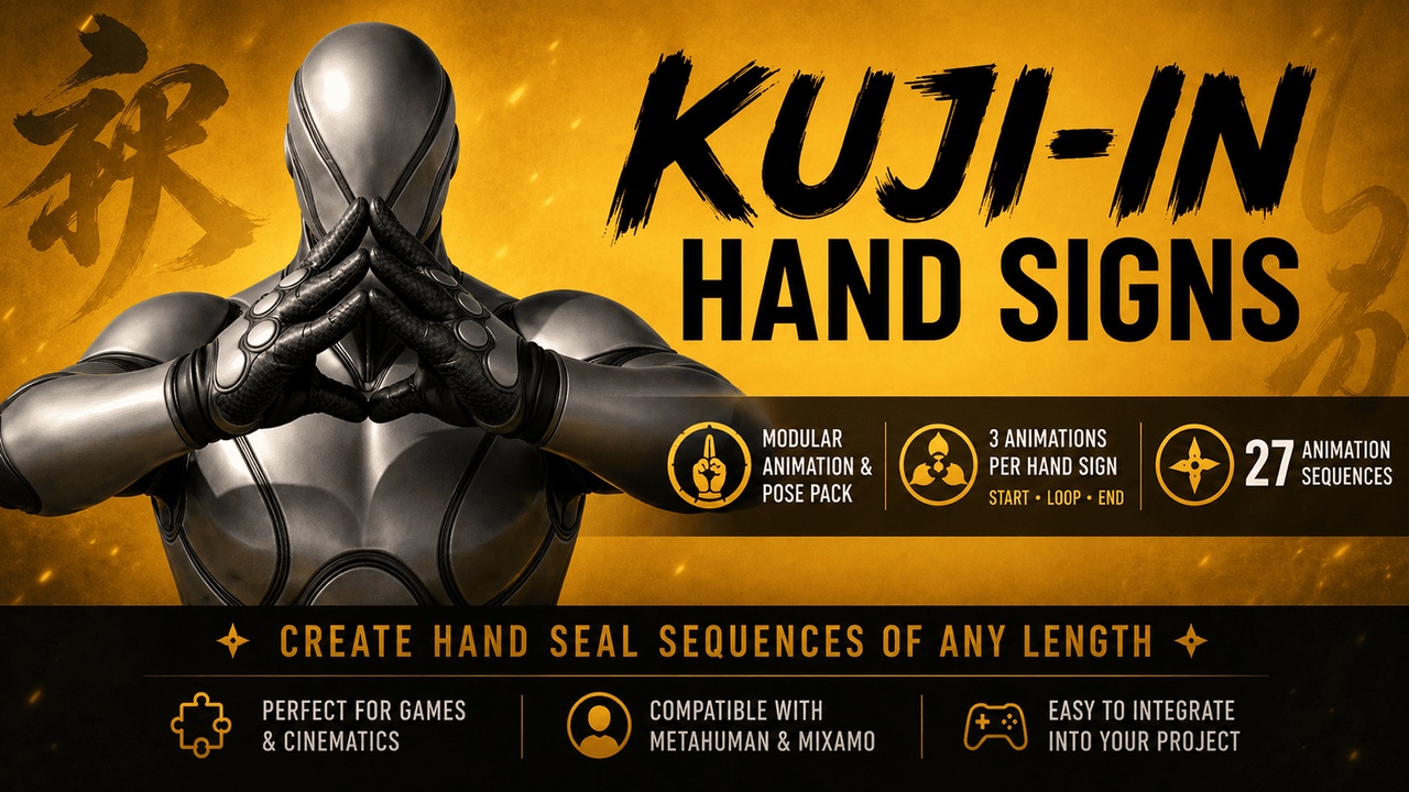 Media 1 for listing Kuji-in Hand Signs [Seal|Ninja|Anime|UEFN|Unity]