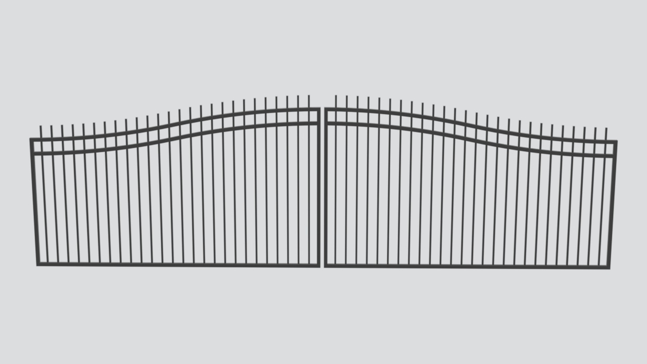 Media 1 for listing Wrought Iron Driveway Gate 3D Model