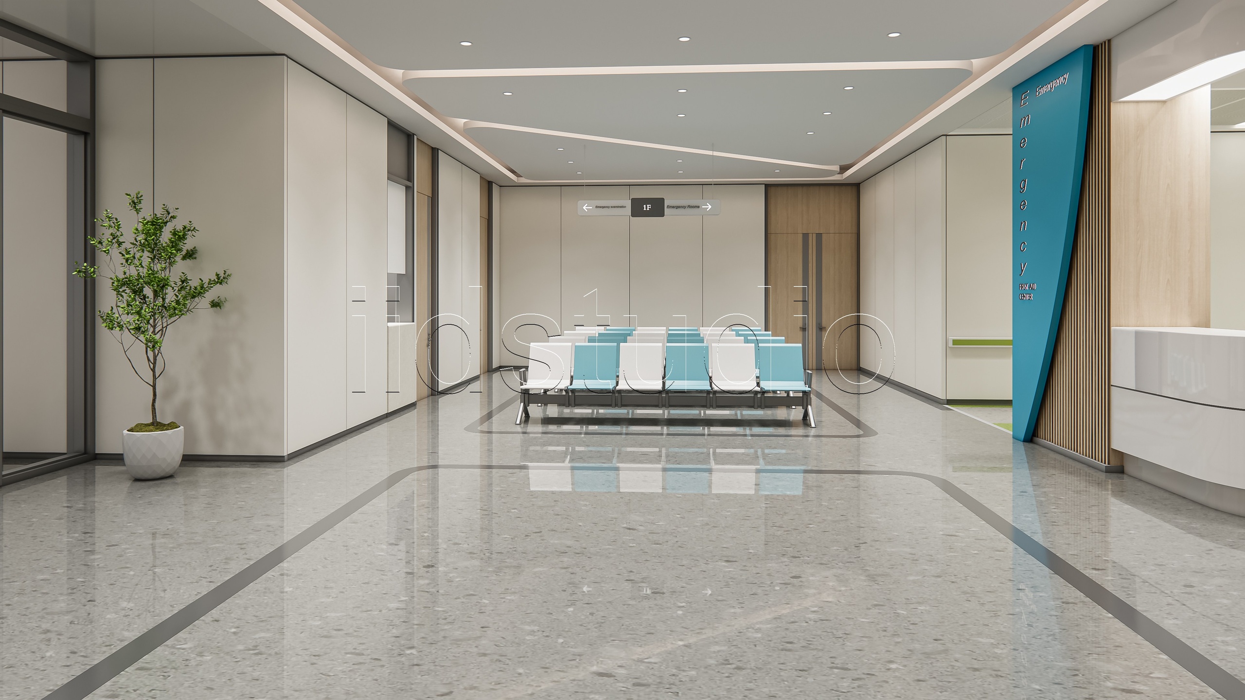 Media 1 for listing Modern Hospital lobby Interior Scene 5