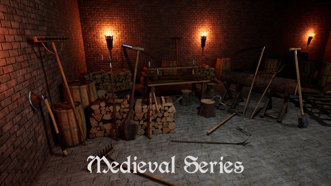 Media 1 for listing Medieval Series: Farmer and WoodCutter Tools