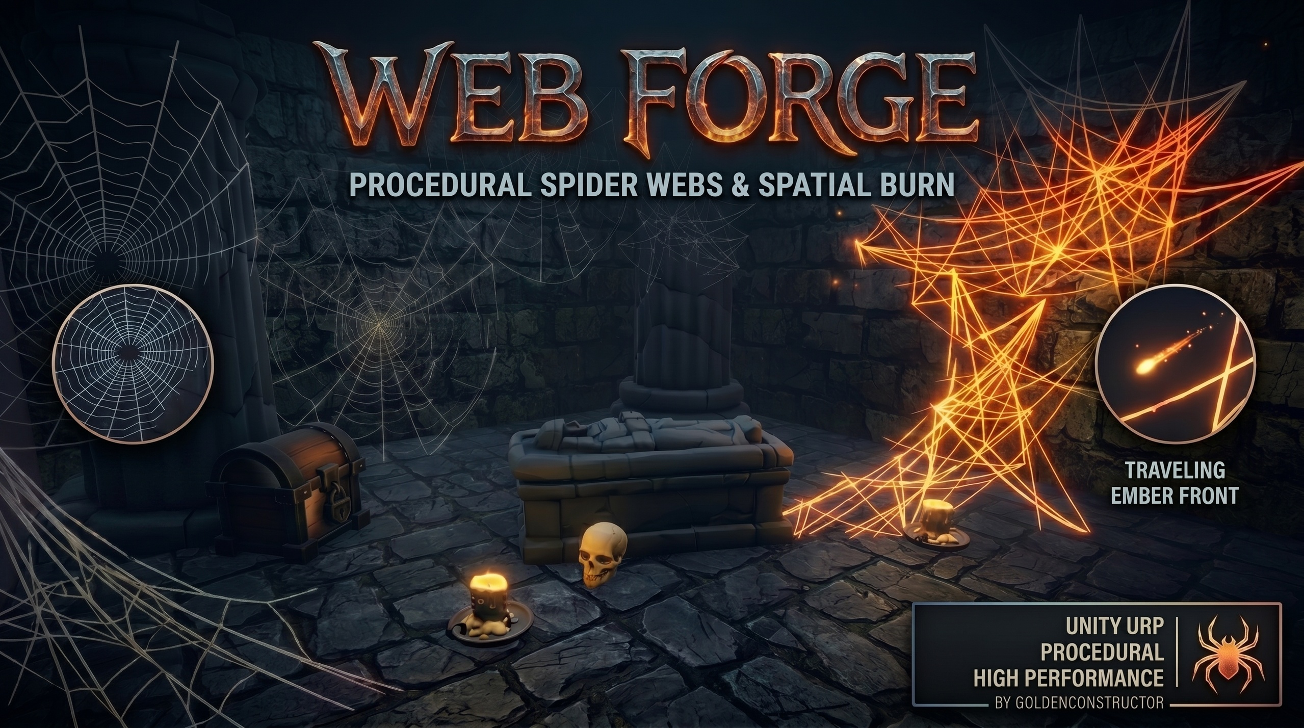 Media 1 for listing WebForge - Procedural Spider Webs & Spatial Burn