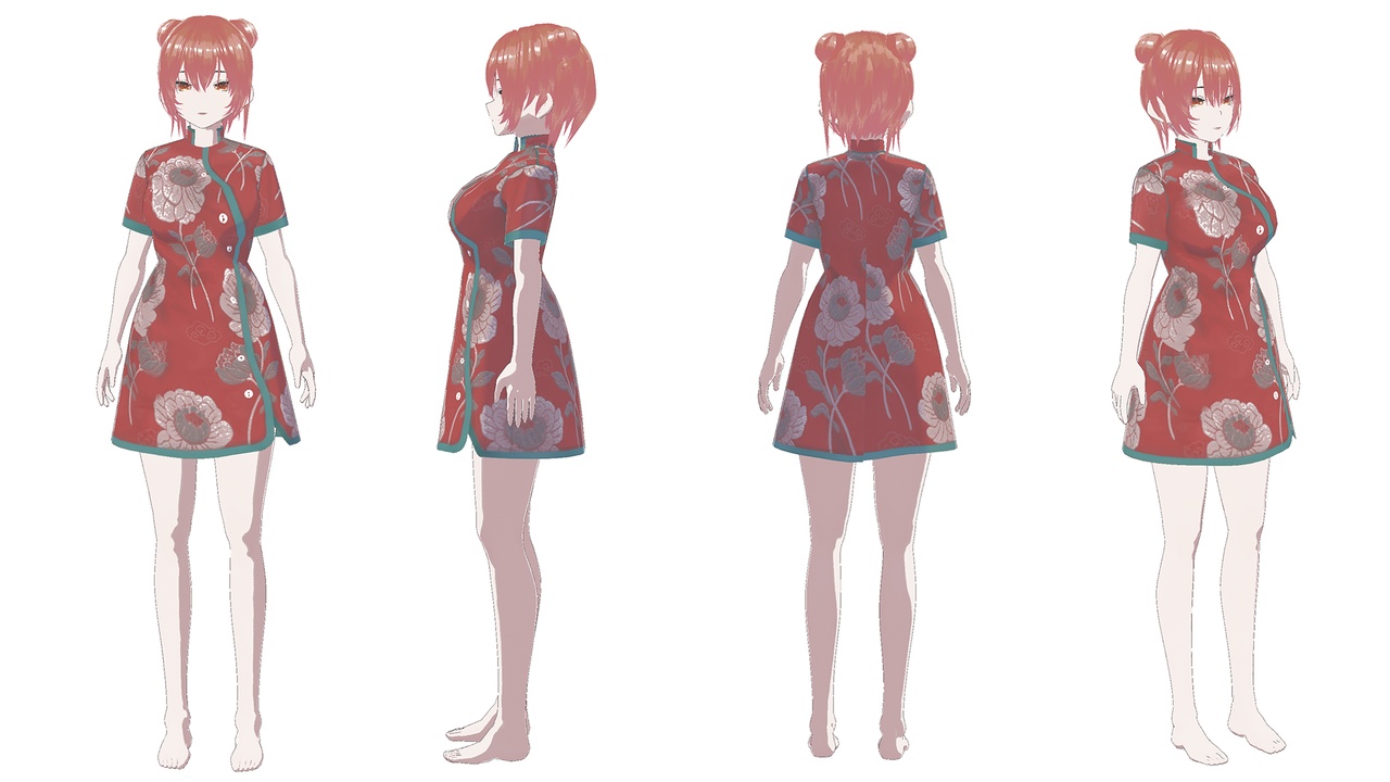 Media 1 for listing Red Haired Chinese Anime Girl