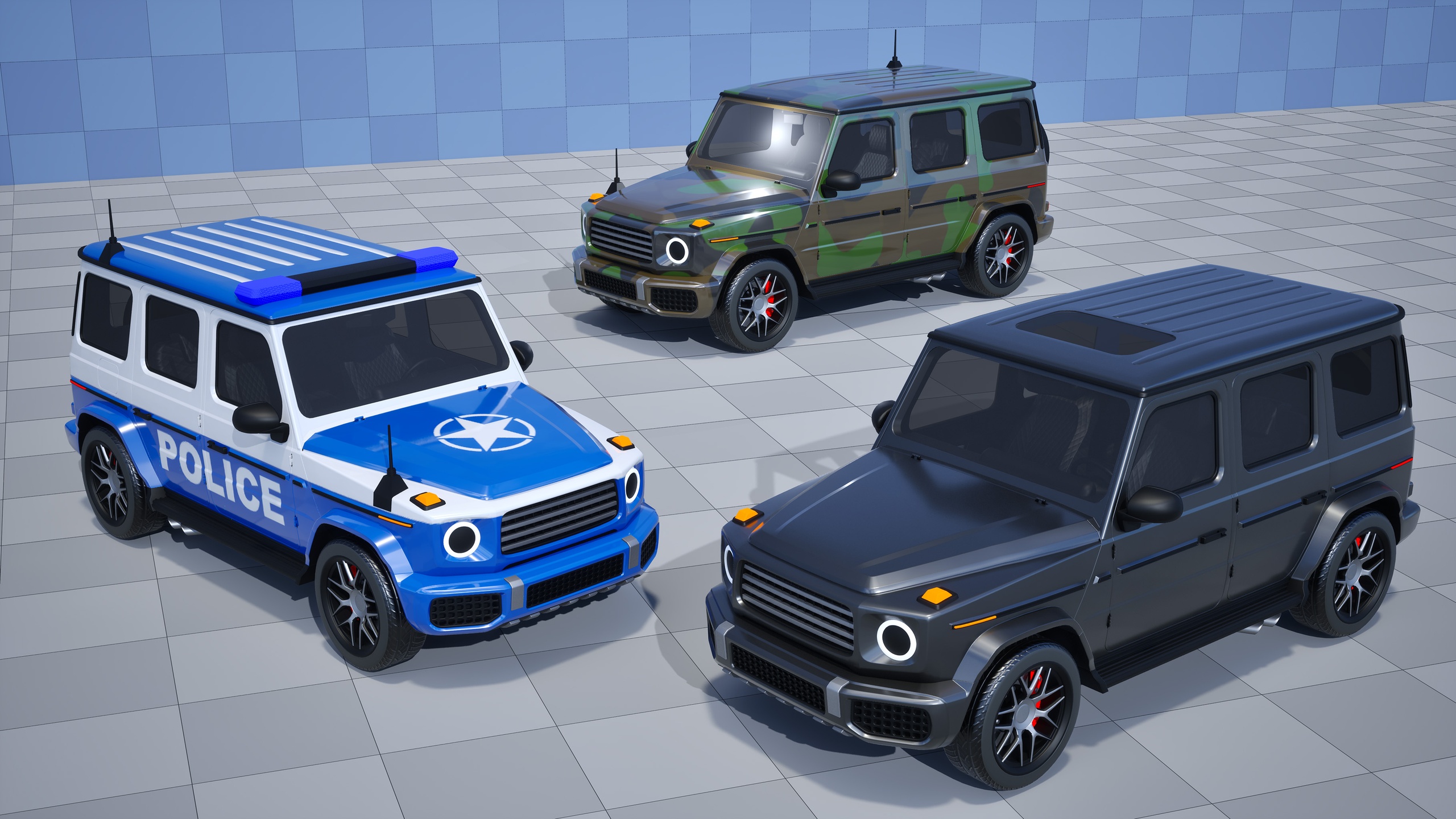 Media 1 for listing Stylized Drivable Vehicles - SUV, Police & Military Car "Animus"