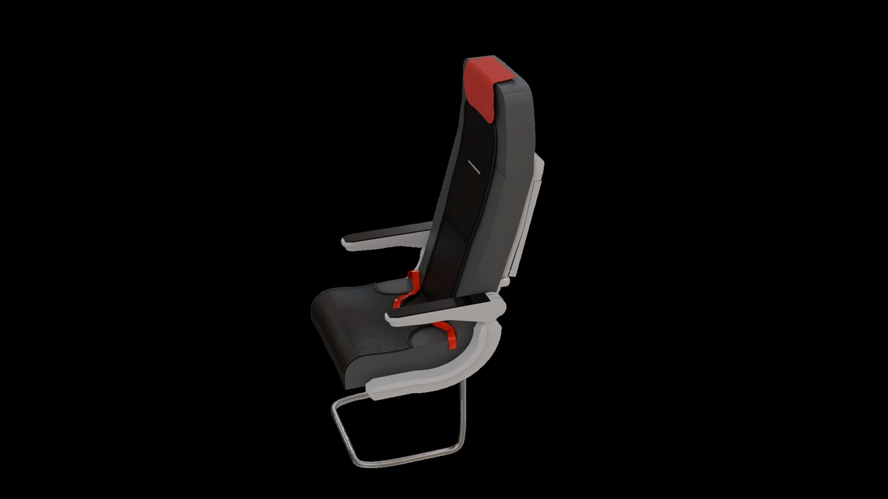 Media 1 for listing Realistic Airline Passenger Seat with PBR textures